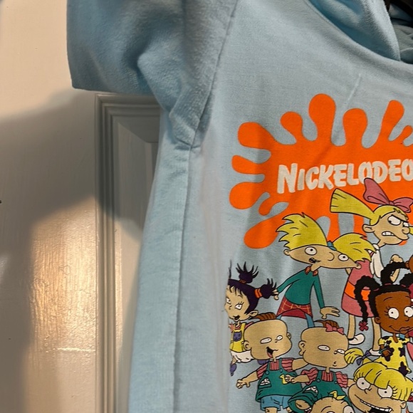 Nickelodeon Blue Hoodie with Cartoon Characters - Picture 4 of 7